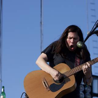 Kim Deal Rocks the House with Her Acoustic Guitar at Coachella