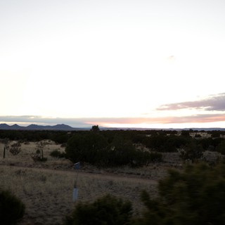 Desert Sunset Over New Mexico Landscape