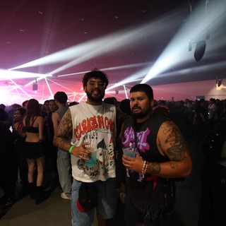 Two Friends Posing at Wobbleland EDM Festival