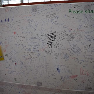 Farewell Messages on Memorial Board for Claude