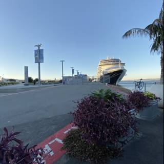Serene View of a Cruise Ship Docked at Pier 27