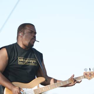 Bass Guitarist Rocking out on Coachella Stage