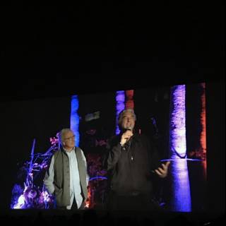 Two Men Perform on Stage at Hollywood Forever
