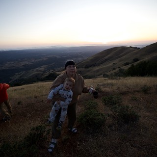 Mother and Toddler at Dusk on Mount Diablo