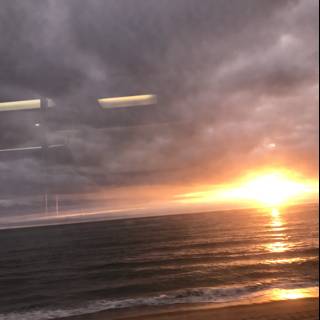 Train Ride into a Flaring Sunset