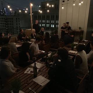 Rooftop Restaurant Gathering