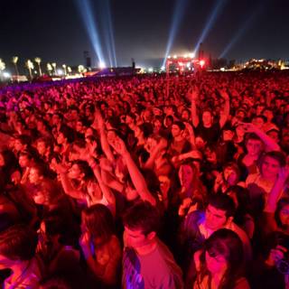 Crowd Gets Lit at Coachella Under the Night Sky