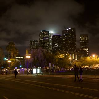 Nighttime Cityscape Walk