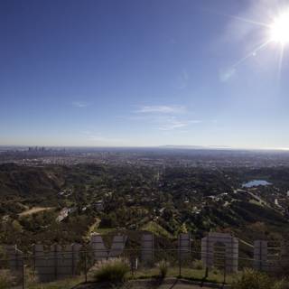 Shimmering Sunlight over Los Angeles Skyline