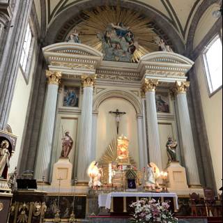 Majestic Altar and Dome of a Church