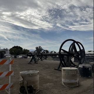 Industrial Serenity Under Clouded Skies