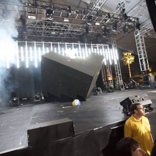 Smoke-Filled Stage at Coachella Music Festival