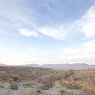 Panoramic view of Anza Borrego Desert and Mountains