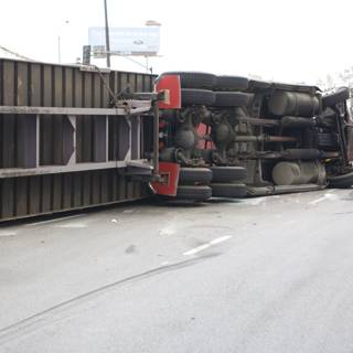 Overturned Truck on the Road