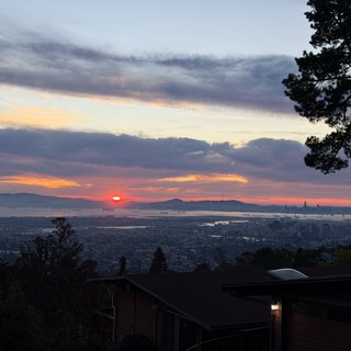 Sunset Over San Francisco Bay from Oakland Hills