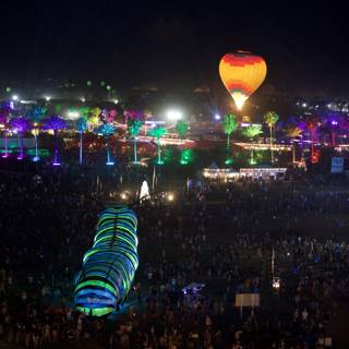 Colorful Balloons Light Up the Night