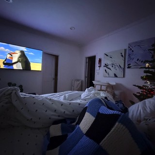 Cozy Movie Night Watching Penguins of Madagascar