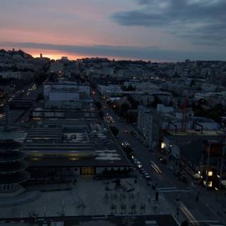 Urban Metropolis at Sunset
