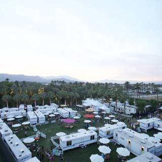 Sunset over Coachella Campgrounds