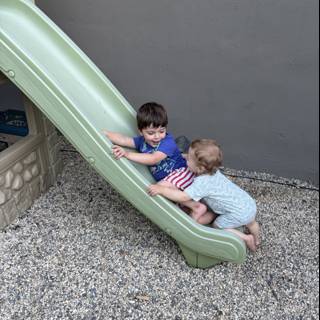 Joyful Moments on the Slide