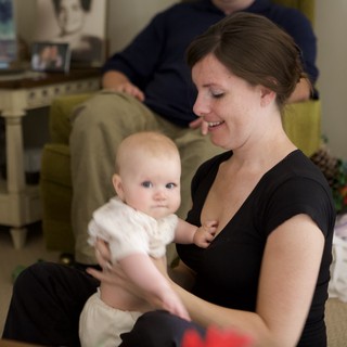 Mother and Baby Share a Tender Indoor Moment