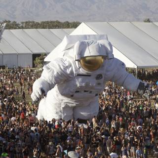 Inflatable Space Suit Draws Massive Crowd at Coachella