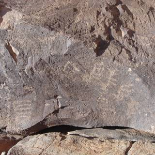 Ancient Inscriptions on a Massive Slate Rock