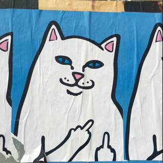 The Four Feline Graffiti