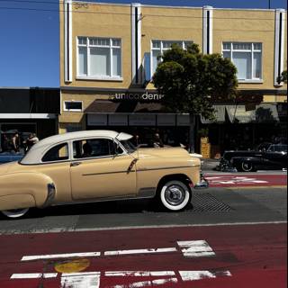 Vintage Coupe on City Street