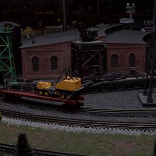 Train and Crane in a Miniature World