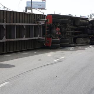 Overturned Truck on Road