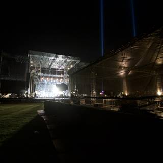 Bright Lights on Nighttime Stage
