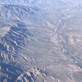 Aerial View of Majestic Valley and Mountain Range