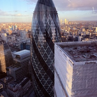 The Gherkin at Golden Hour - London Skyline
