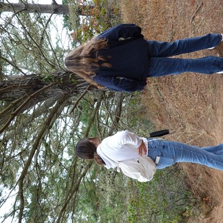 Two Friends Exploring Nature Trail Together