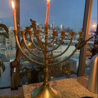 The Illuminated Hanukkah Menorah