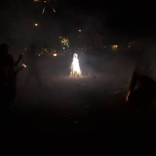 Celebrating Independence Day around a Bonfire