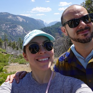 Couple's Mountain Adventure Selfie in Wilderness
