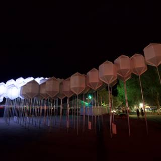 Glowing Canopy of Paper Lanterns