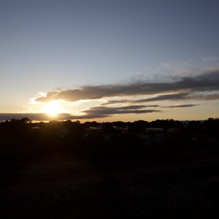 Dramatic Sunset Over Santa Fe Landscape