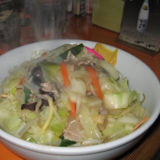 A hearty bowl of vegetable noodles
