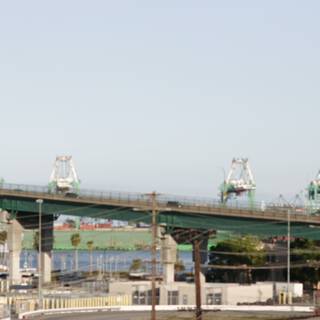 Train Crossing Waterfront Bridge