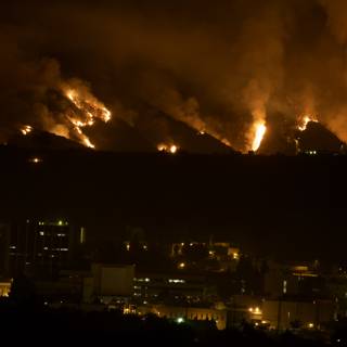 City Burning in the Hills
