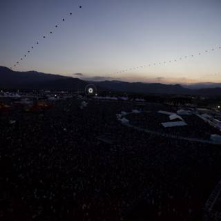 Coachella Crowd with Mountain Backdrop
