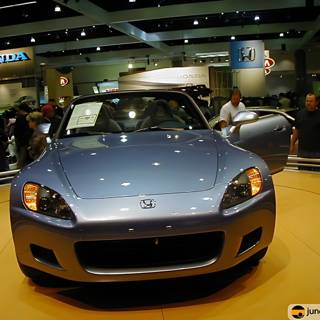 The Shimmering Blue Sports Car at LA Auto Show 2002