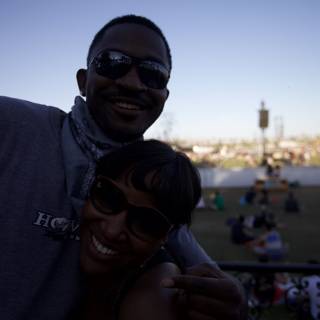 Smiling Couple Enjoying Coachella Outdoors