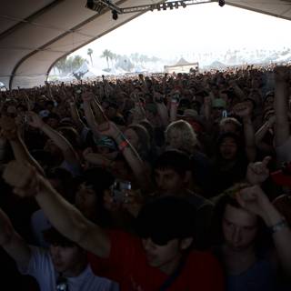 Coachella crowd goes wild in tent