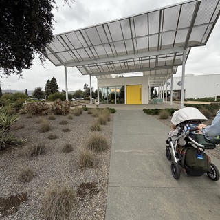 Modern Solar Canopy Entry with Sustainable Desert Landscaping