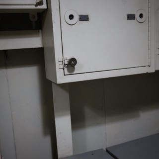 Vintage Mailbox Lock Detail on USS Hornet
