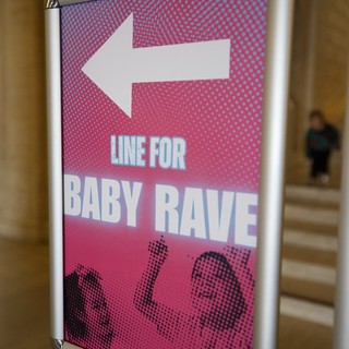 Baby Rave Directional Sign at Asian Art Museum